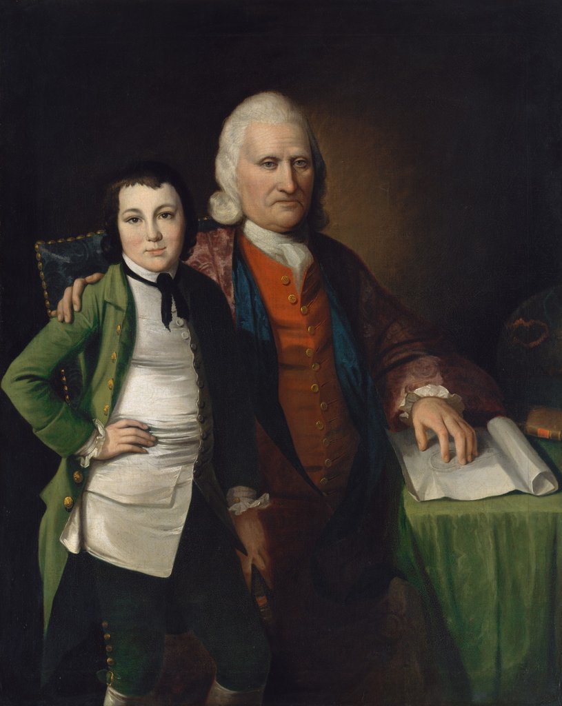 Detail of Cadwallader Colden and His Grandson Warren De Lancey, ca. 1772 by Matthew Pratt