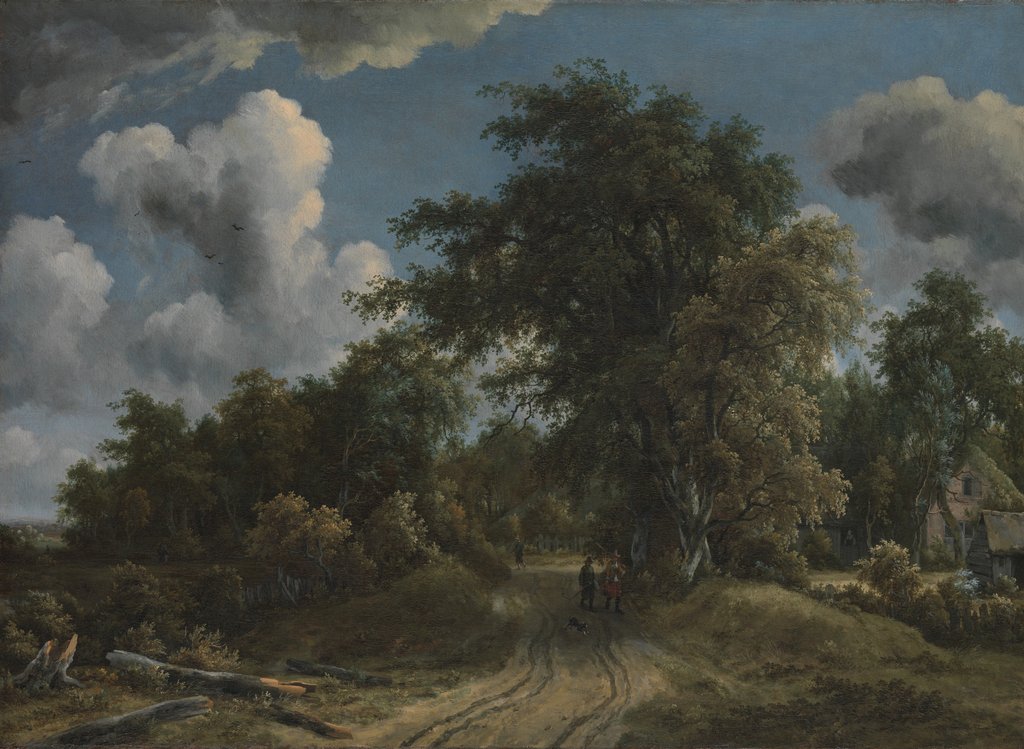 Detail of Woodland Road, ca. 1670 by Meindert Hobbema