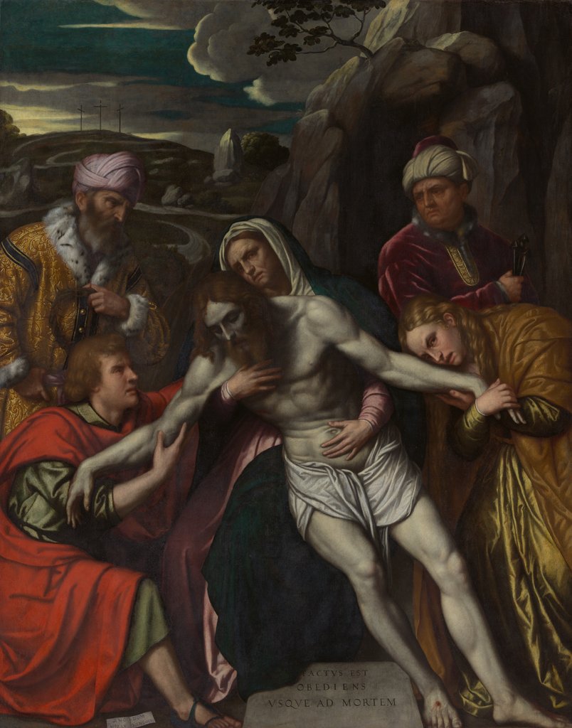 Detail of The Entombment, 1554 by Moretto da Brescia