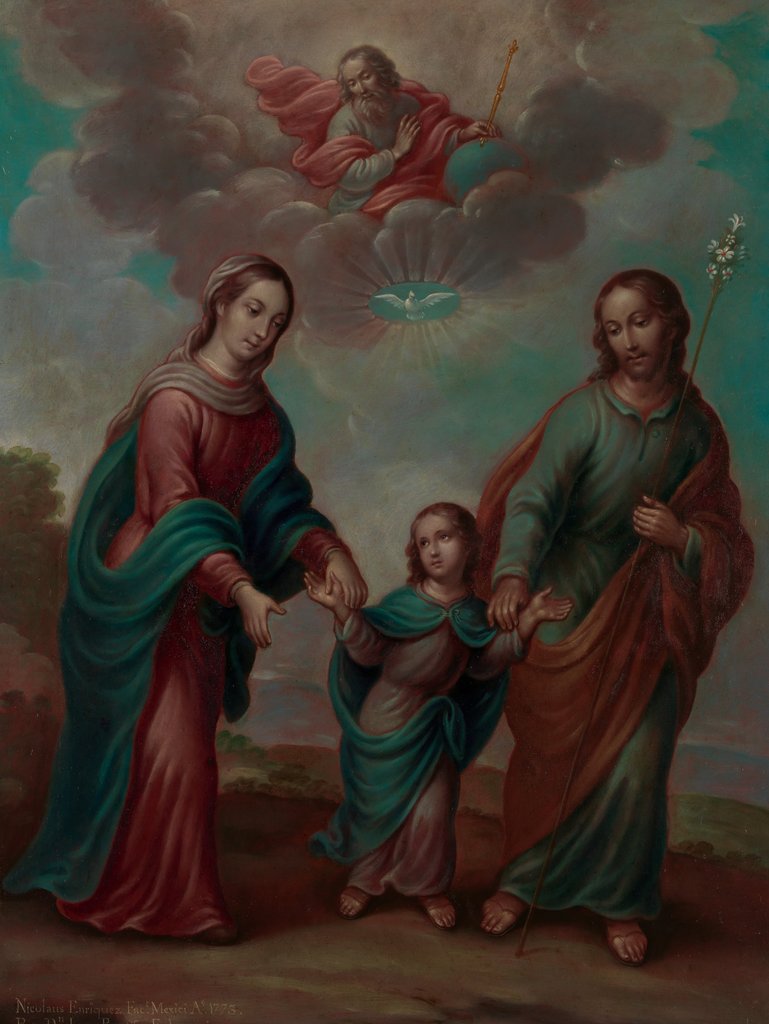 Detail of The Return of the Holy Family from Egypt, 1773 by Nicolás Enríquez