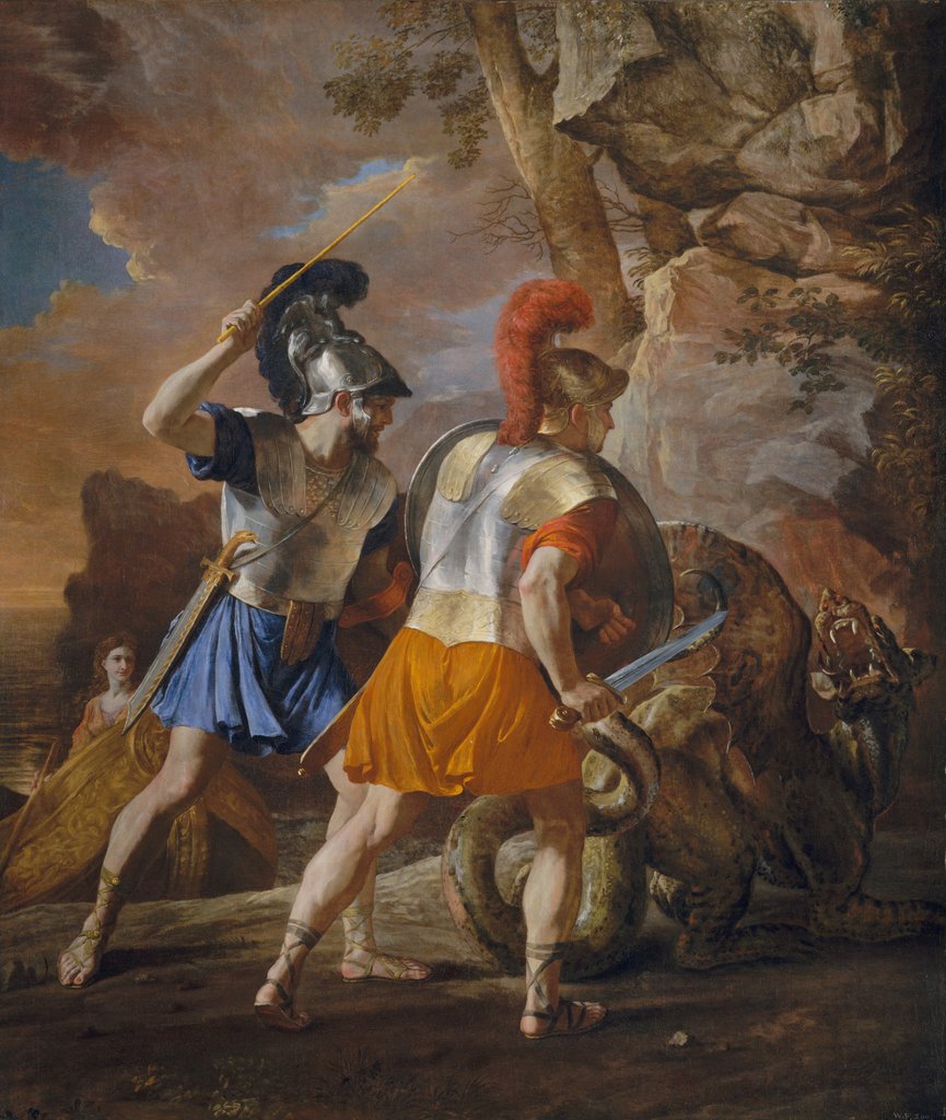 Detail of The Companions of Rinaldo, ca. 1633 by Nicolas Poussin