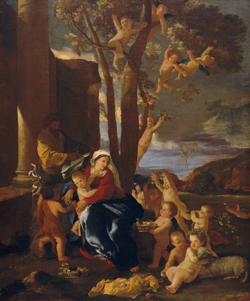 Detail of The Holy Family with Saint John the Baptist, ca. 1627 by Nicolas Poussin