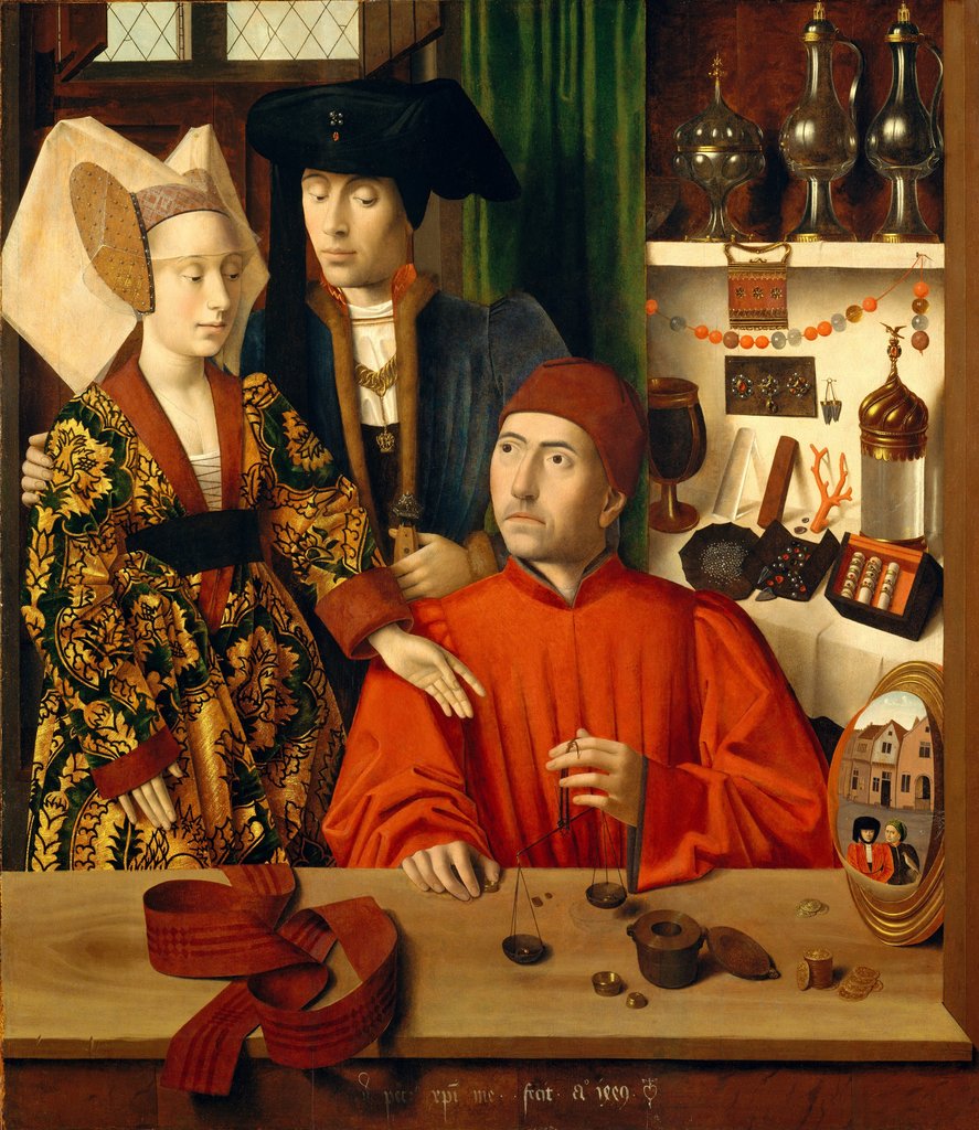 Detail of A Goldsmith in his Shop, 1449 by Petrus Christus