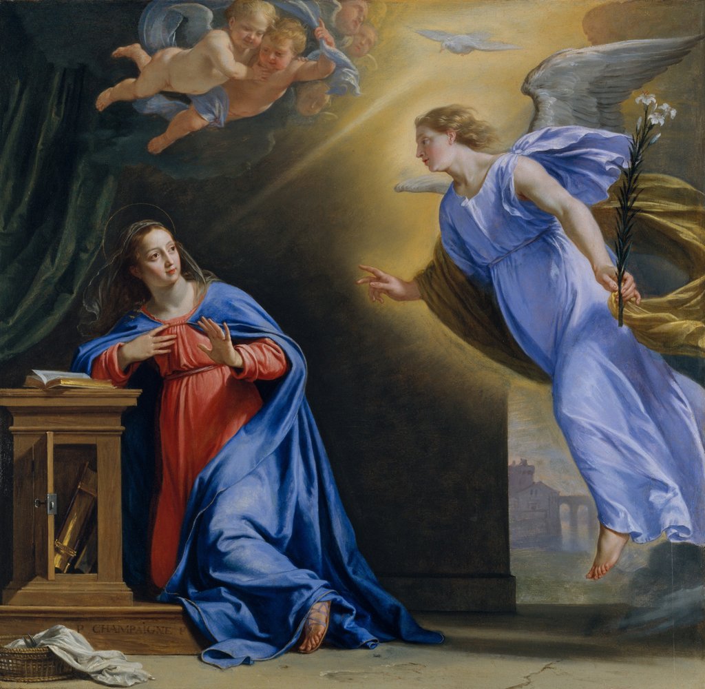 Detail of The Annunciation, ca. 1644 by Philippe de Champaigne
