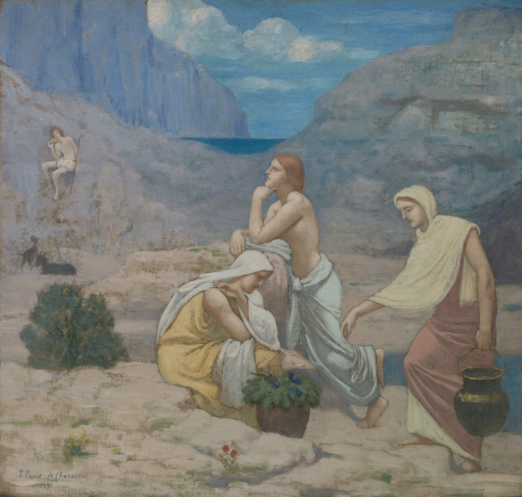 Detail of The Shepherd's Song, 1891 by Pierre Puvis de Chavannes