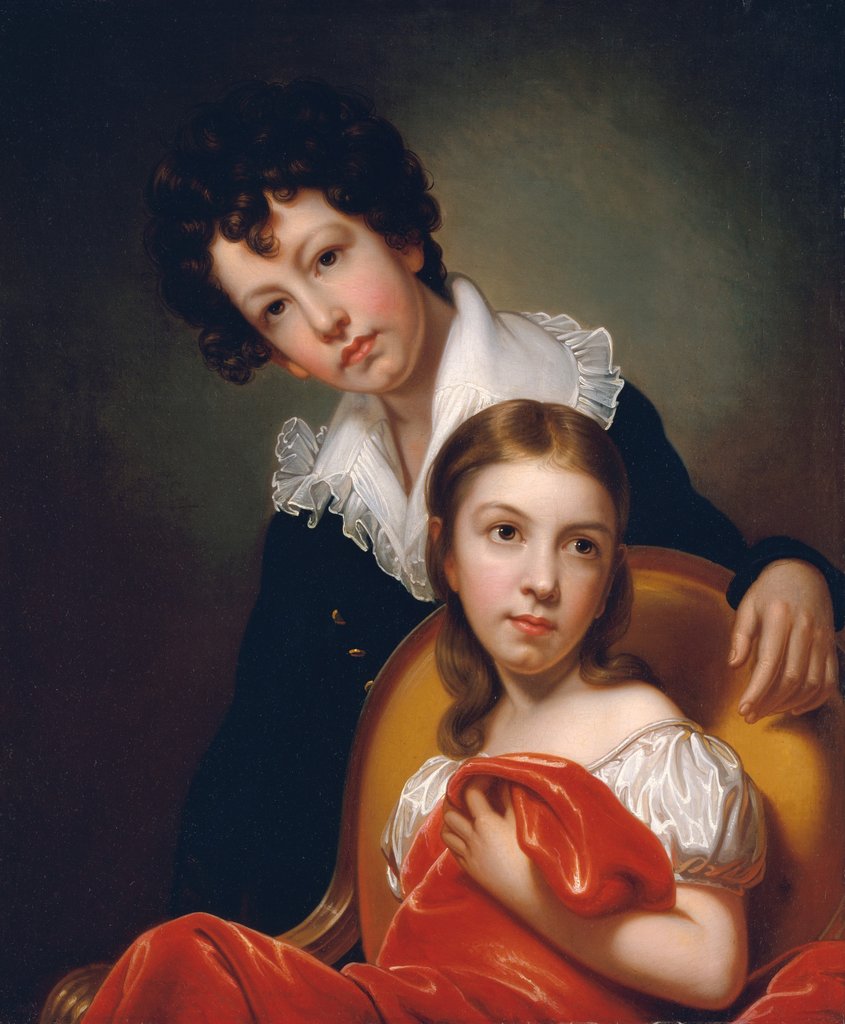 Detail of Michael Angelo and Emma Clara Peale, ca. 1826 by Rembrandt Peale