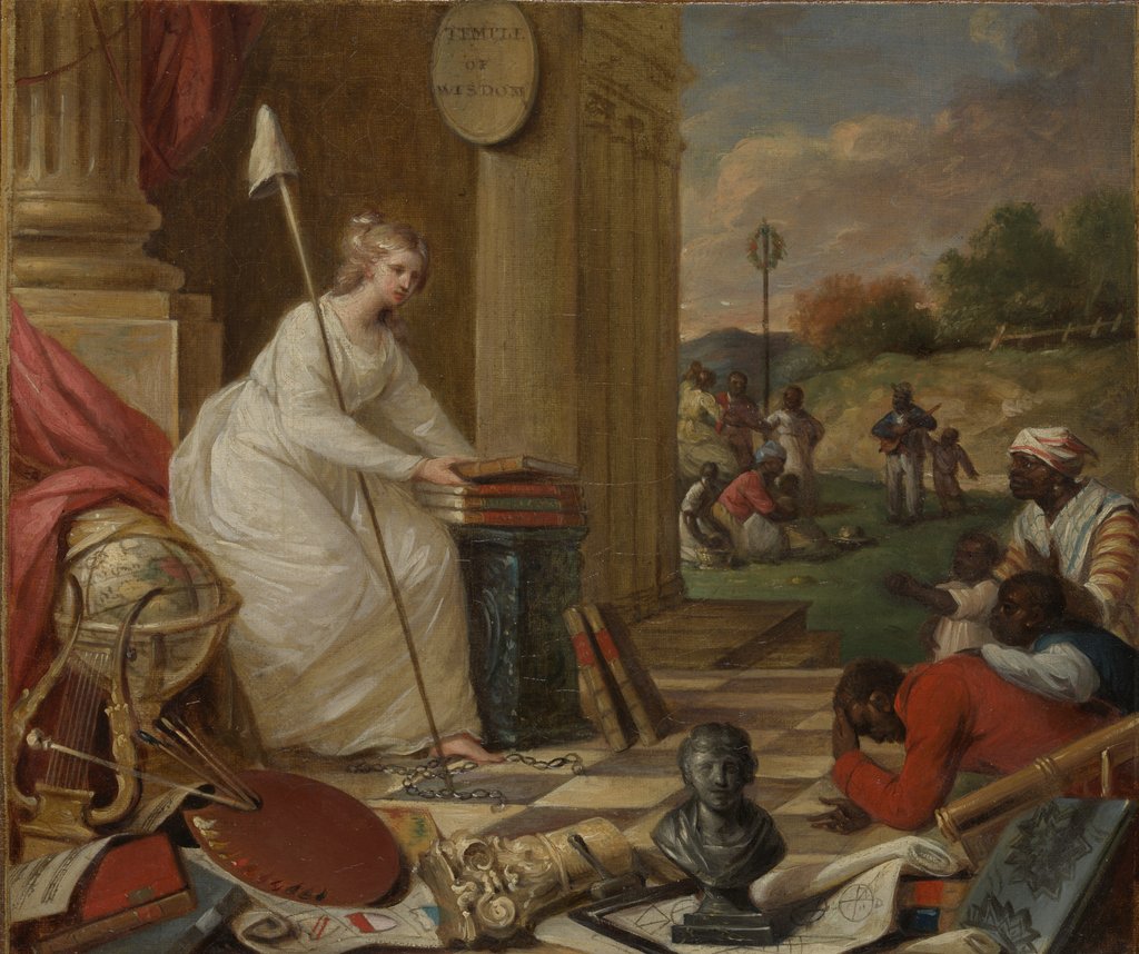Detail of Study For Liberty Displaying the Arts and Sciences, or The Genius of America…, ca. 1791-92 by Samuel Jennings