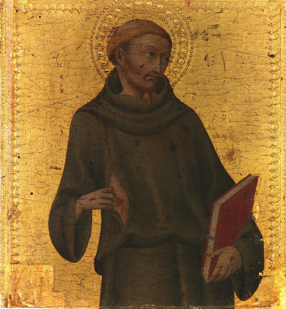 Detail of Saint Francis, 1450s by Sano di Pietro