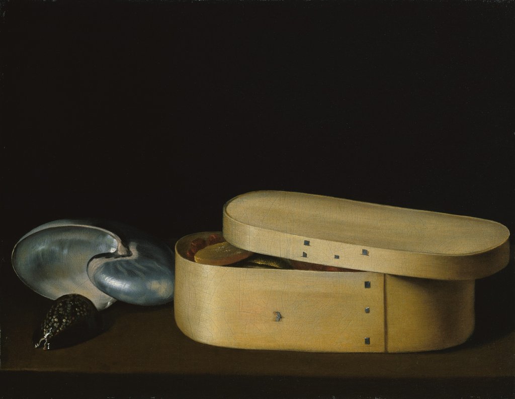 Detail of Still Life with Shells and a Chip-Wood Box, late 1620s by Sebastian Stoskopff