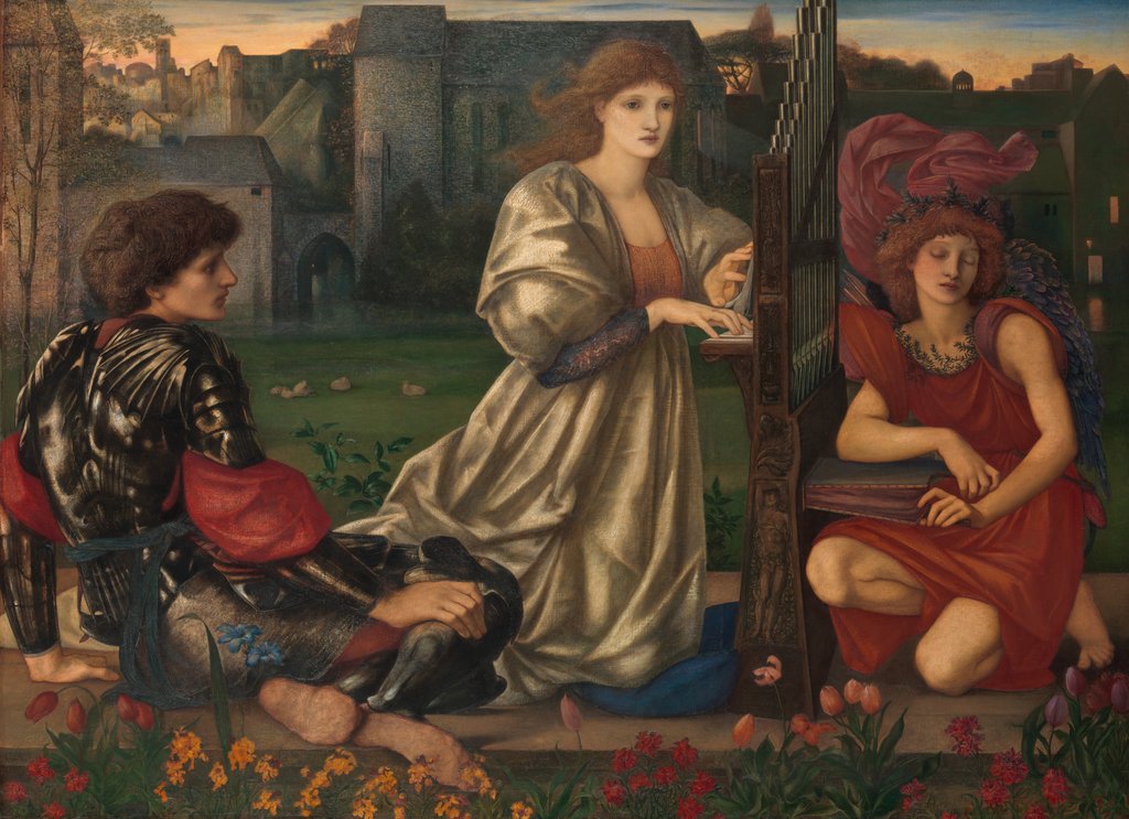 Detail of The Love Song, 1868-77 by Sir Edward Coley Burne-Jones