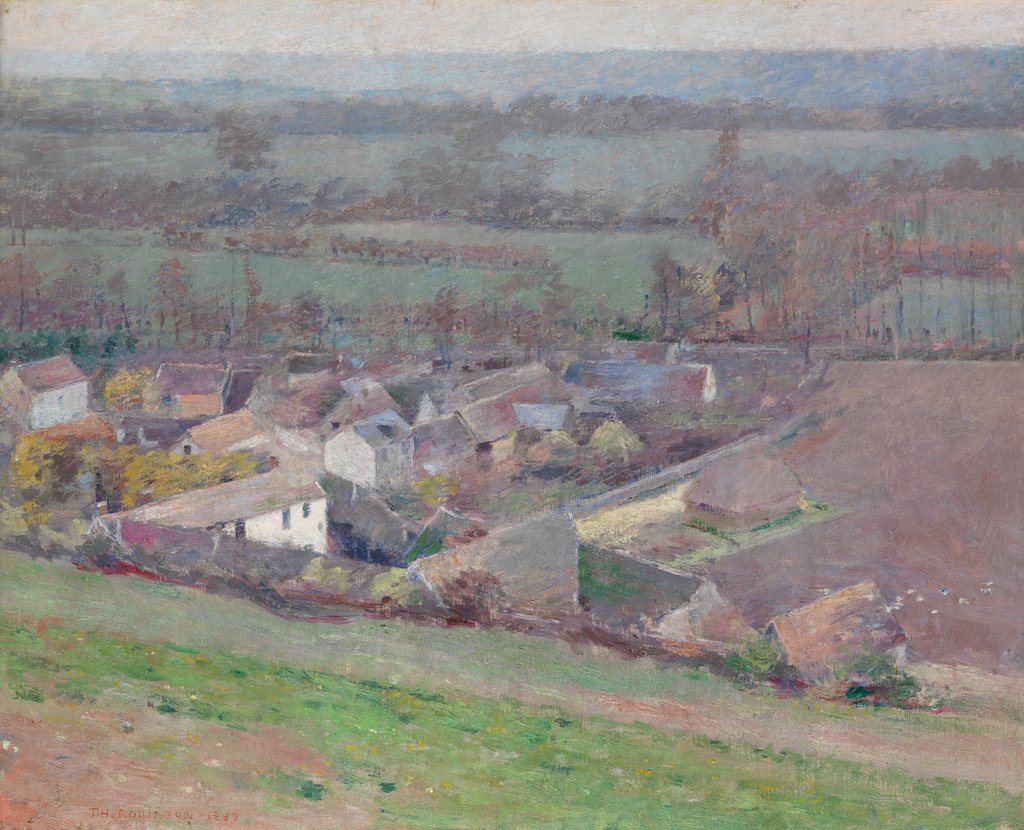 Detail of A Bird's-Eye View, 1889 by Theodore Robinson