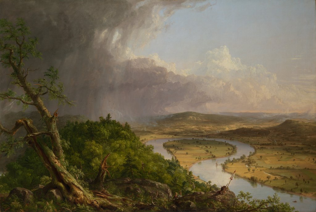 Detail of View from Mount Holyoke, Northampton, Massachusetts, after a Thunderstorm - The Oxbow, 1836 by Thomas Cole