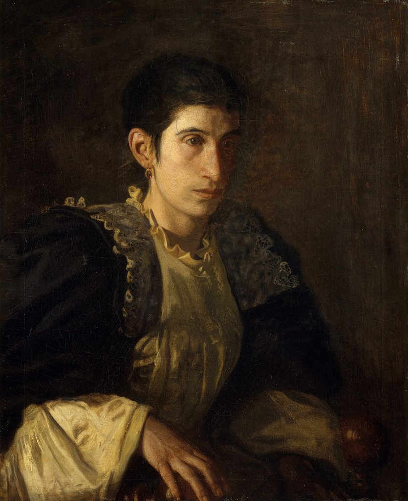 Detail of Signora Gomez d'Arza, 1901-2 by Thomas Eakins