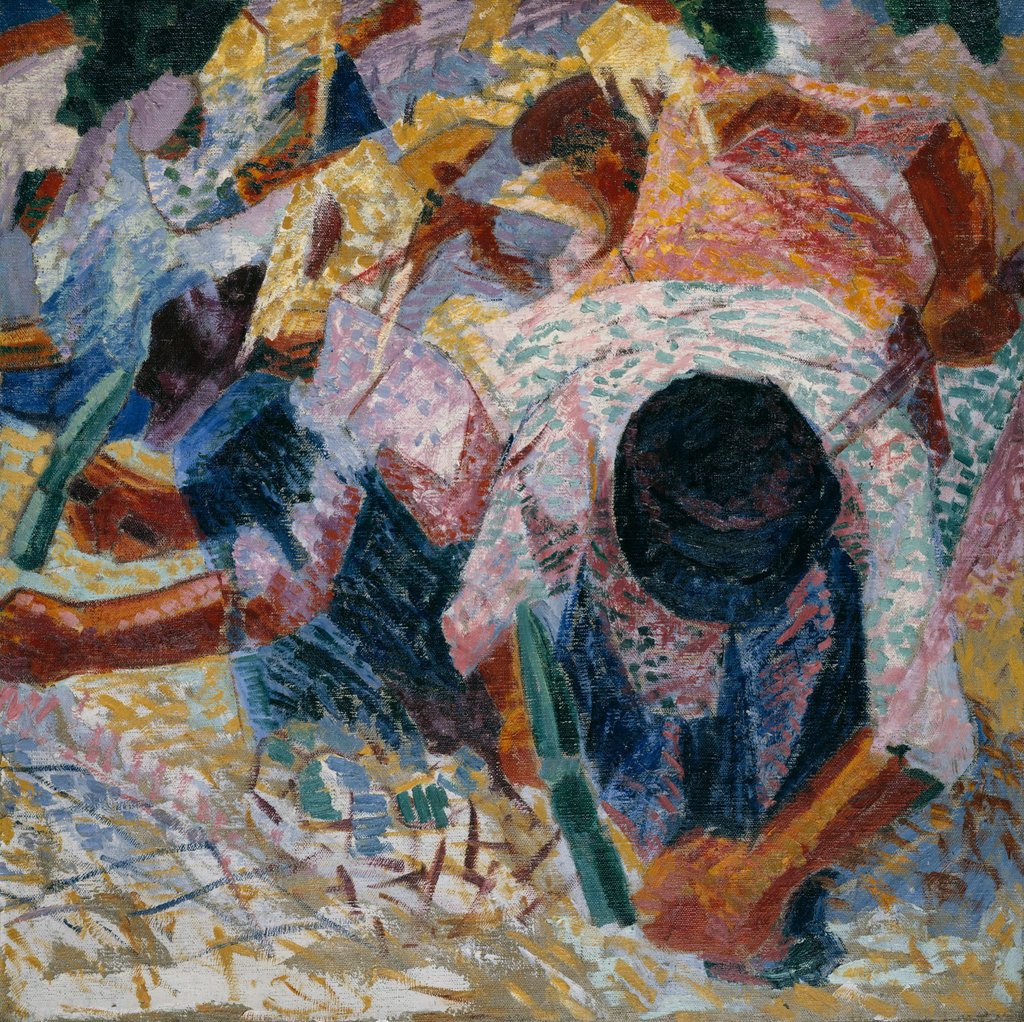 Detail of The Street Pavers, 1914 by Umberto Boccioni