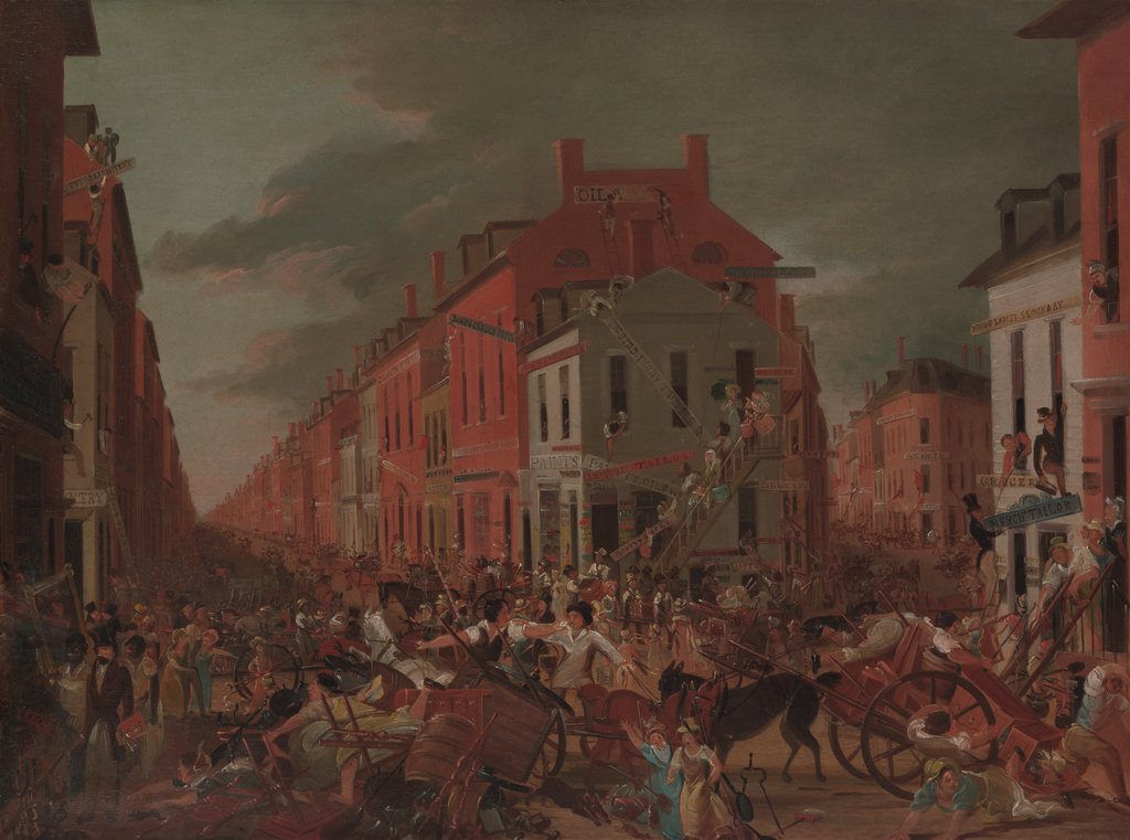 Detail of Moving Day, ca. 1827 by Unknown