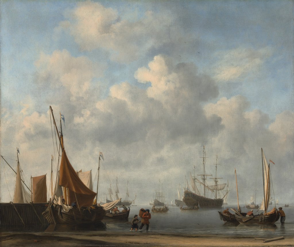 Detail of Entrance to a Dutch Port, ca. 1665 by Willem van de Velde the Younger