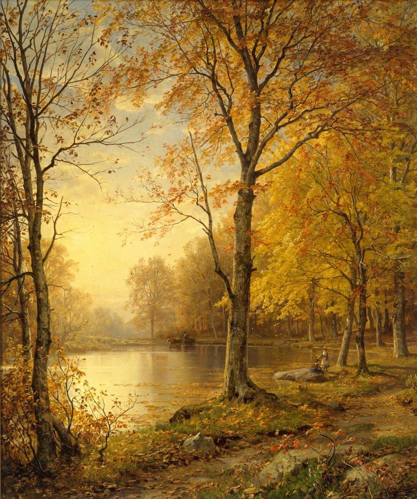 Detail of Indian Summer, 1875 by William Trost Richards