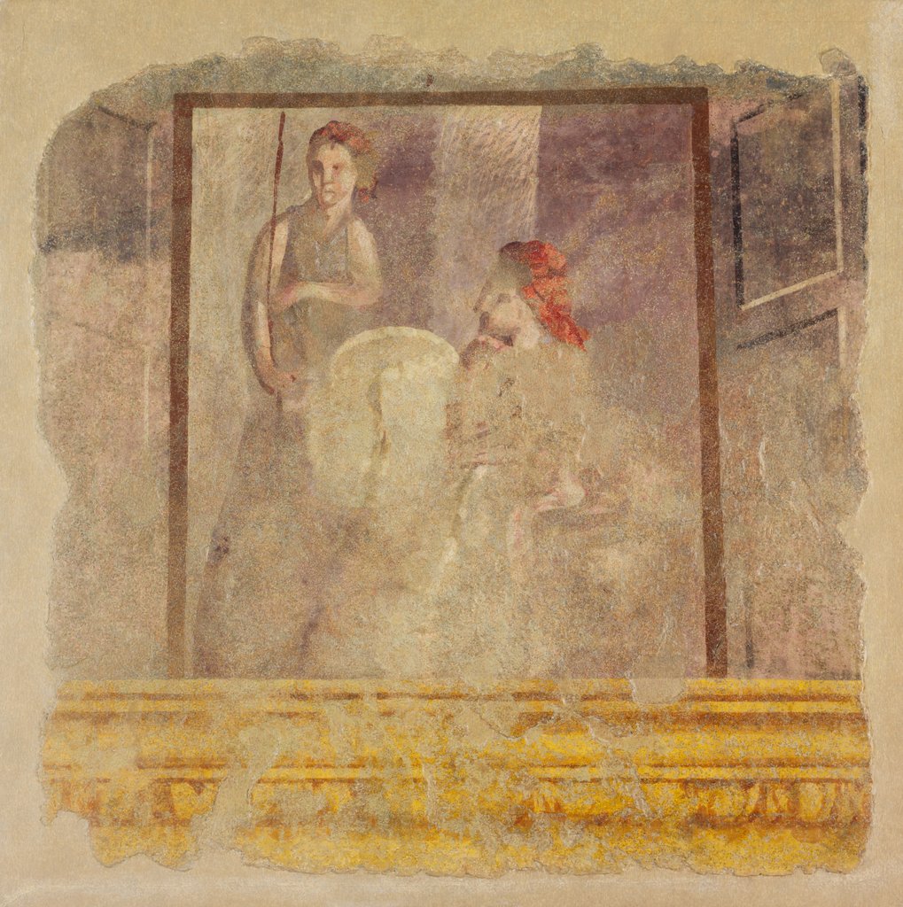 Detail of Wall painting fragment from the north wall of Room H of the Villa of P. Fannius…, ca. 50-40 B.C by Unknown
