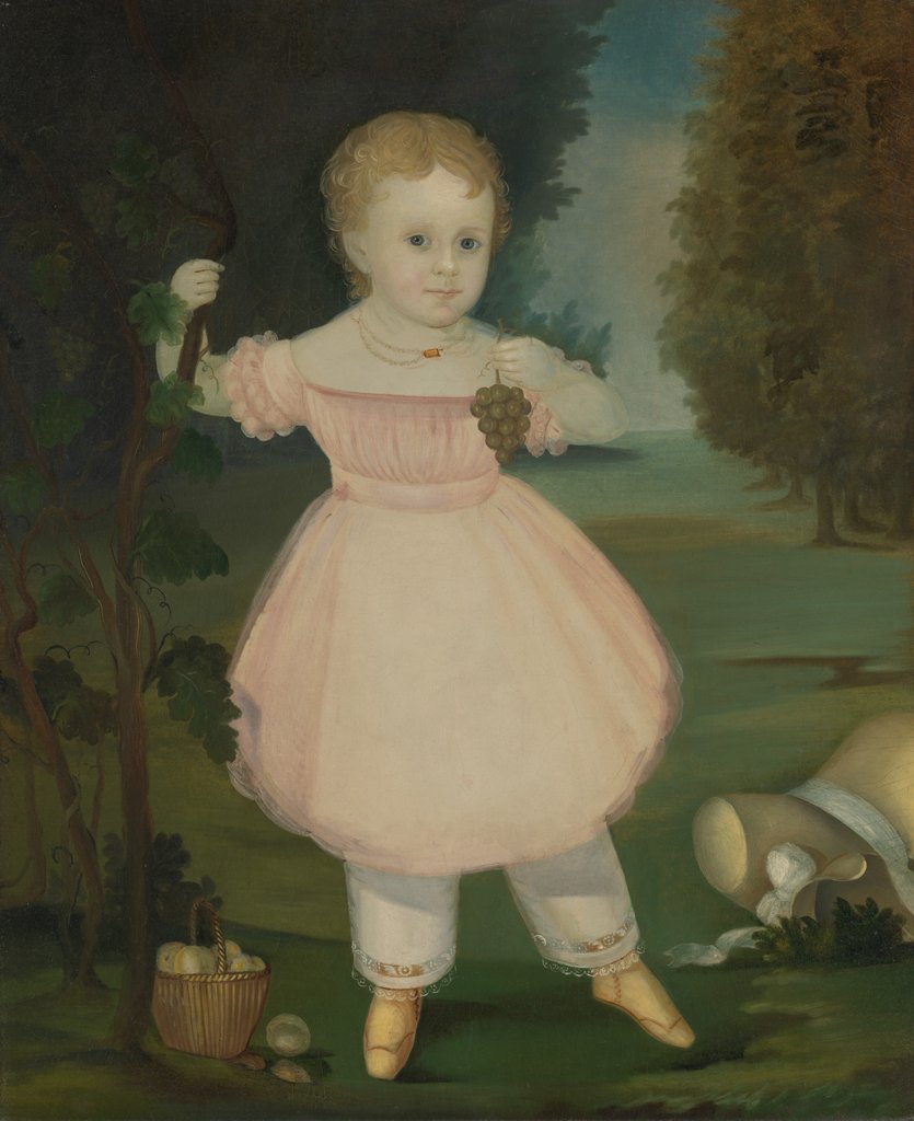 Detail of Portrait of a Little Girl Picking Grapes, 1840-50 by Unknown