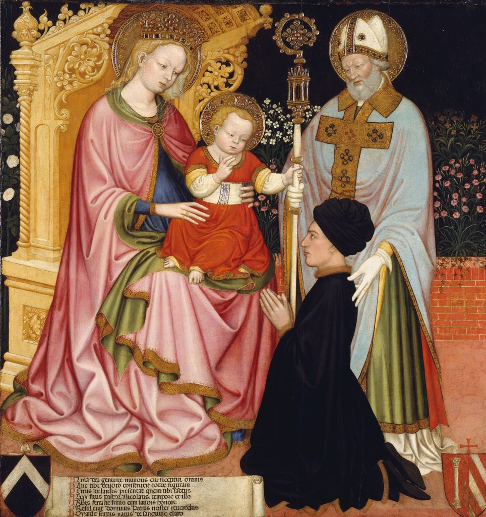 Detail of Madonna and Child with the Donor, Pietro de' Lardi by Michele dai Carri