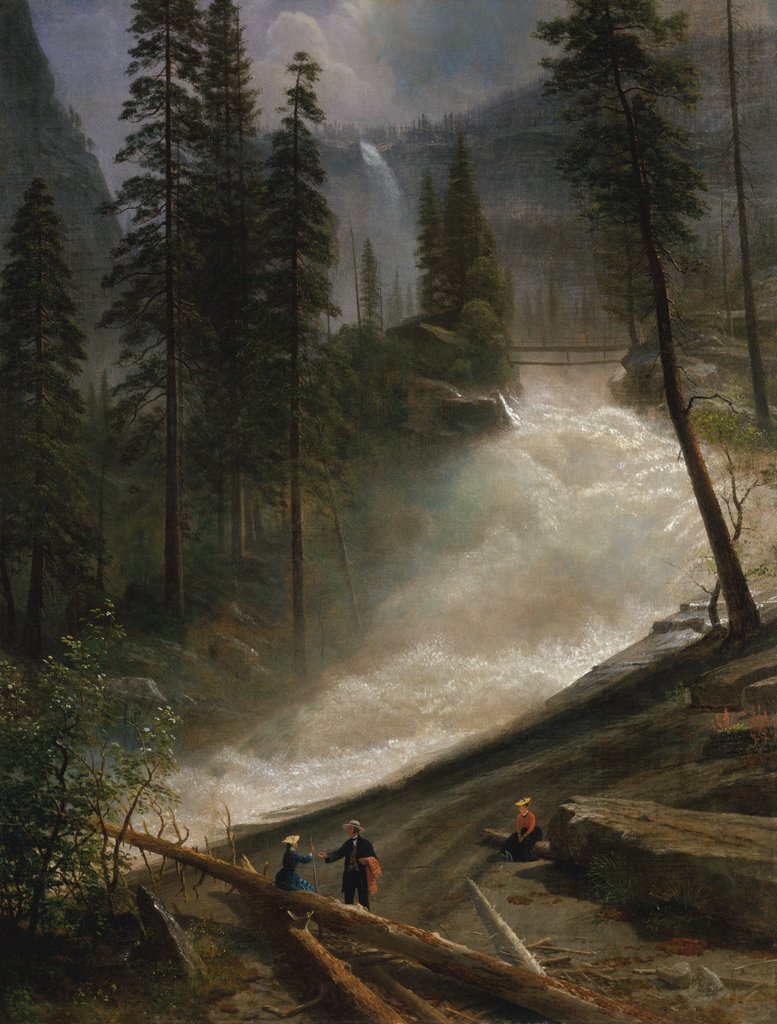 Detail of Nevada Falls, Yosemite, 1872 or 1873 by Albert Bierstadt