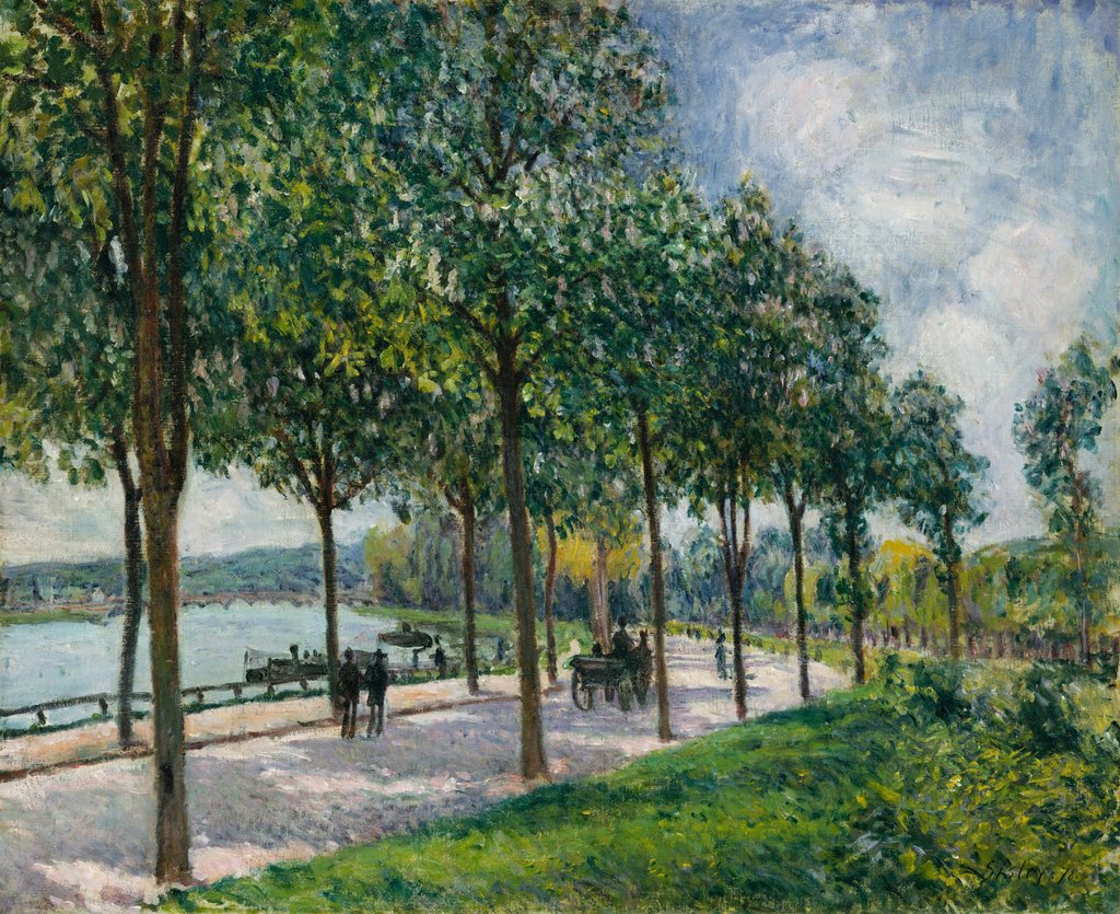 Detail of Allée of Chestnut Trees, 1878 by Alfred Sisley