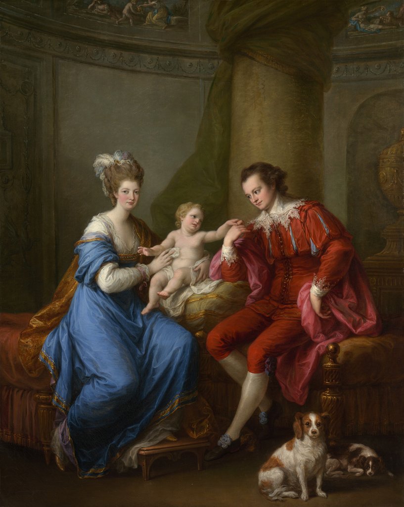 Detail of Edward Smith Stanley, Twelfth Earl of Derby, with His First Wife and Their Son, c1776 by Angelica Kauffman