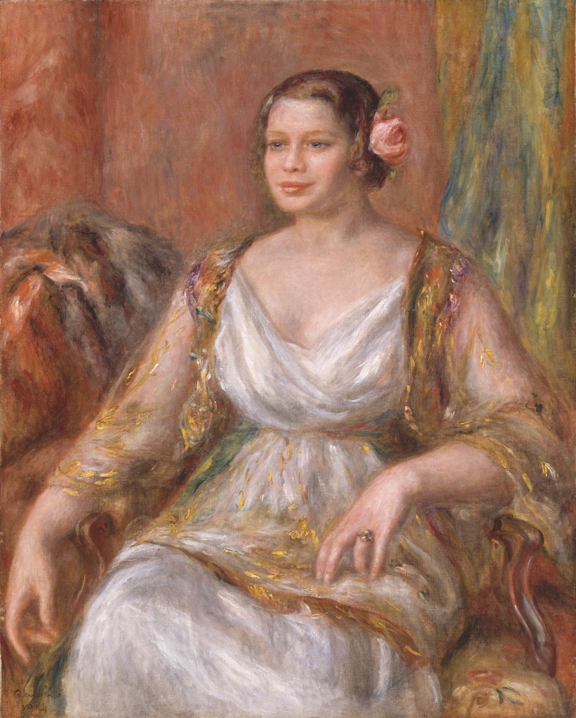 Detail of Tilla Durieux, 1914 by Pierre-Auguste Renoir