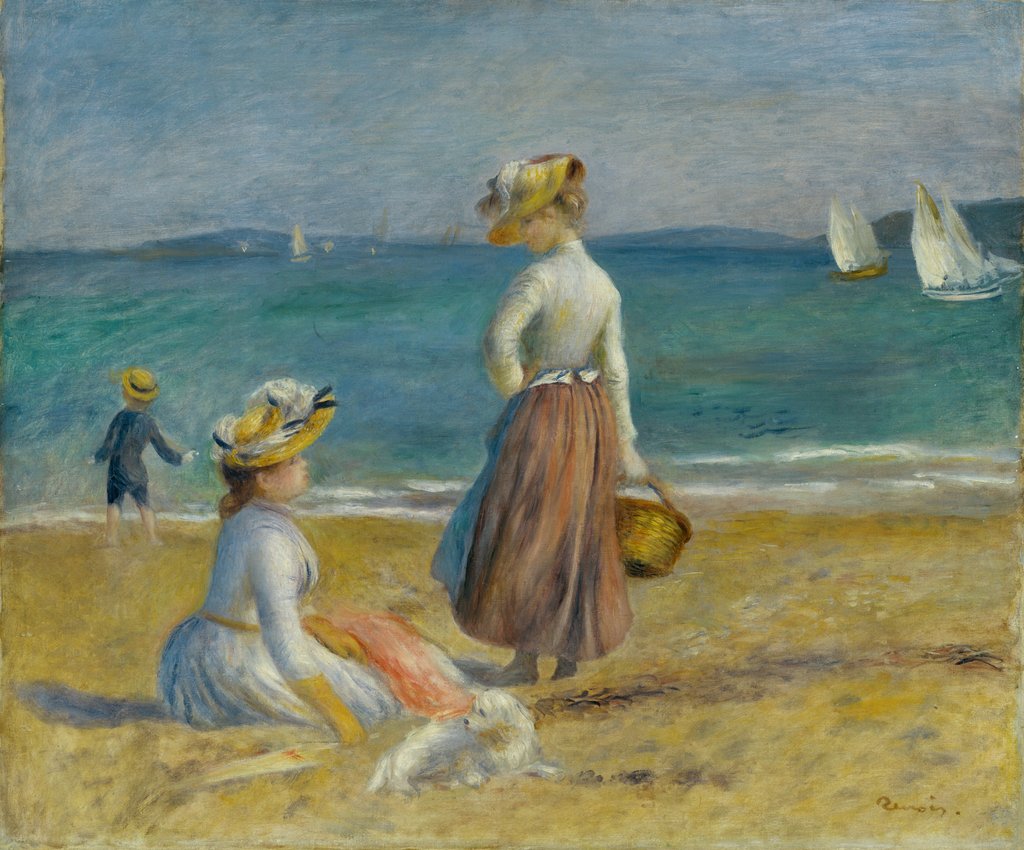 Detail of Figures on the Beach, 1890 by Pierre-Auguste Renoir