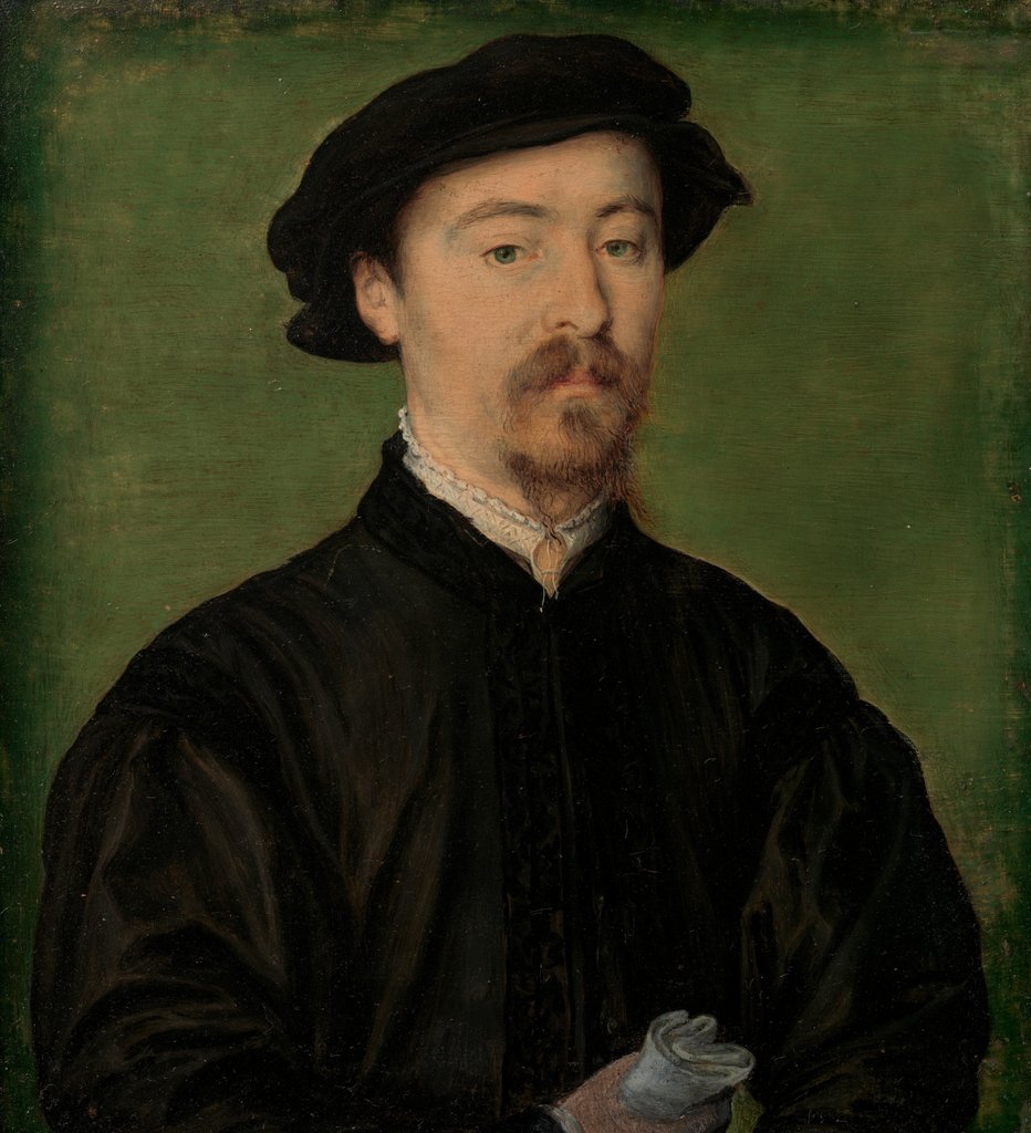 Detail of Portrait of a Man with Gloves, 1540-45 by Corneille de Lyon