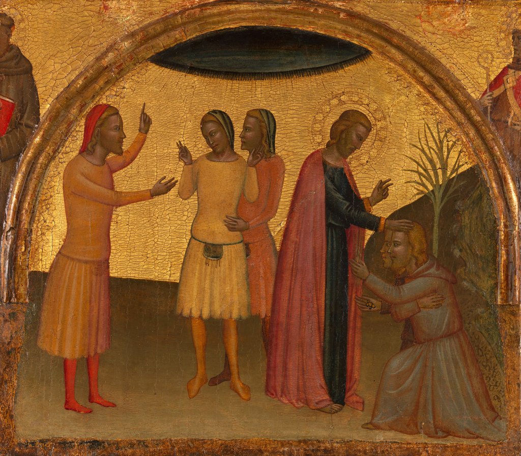 Saint John the Evangelist with Acteus and Eugenius, ca. 1370 by Francescuccio Ghissi