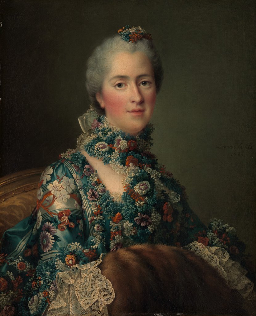 Detail of Madame Sophie de France, 1762 by Francois Hubert Drouais