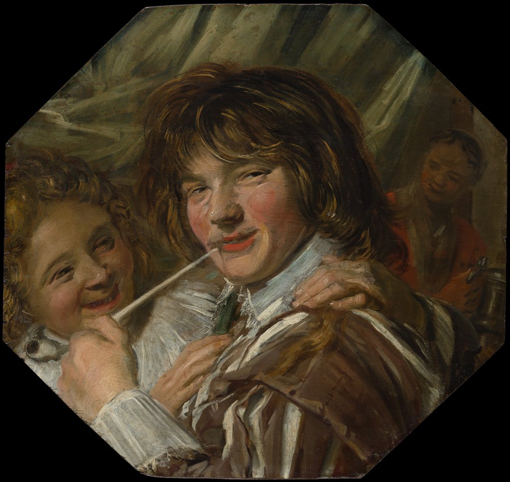 Detail of The Smoker, ca. 1623-25 by Frans Hals