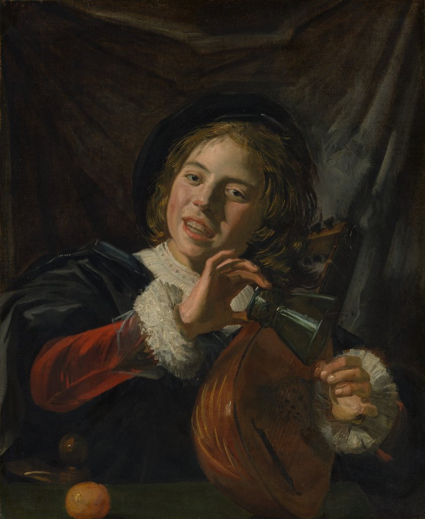 Detail of Boy with a Lute, ca. 1625 by Frans Hals