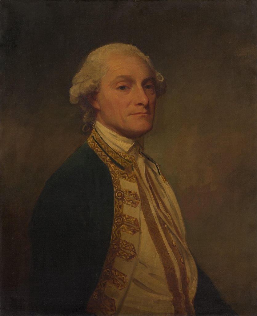Detail of Admiral Sir Chaloner Ogle by George Romney