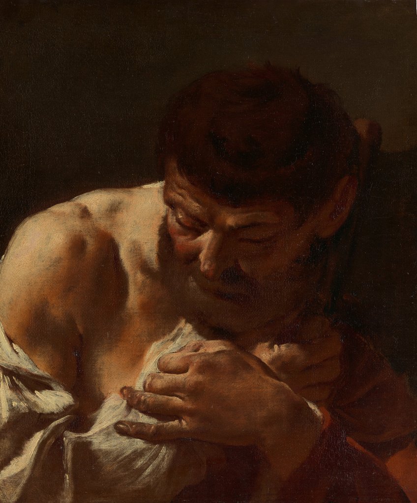Detail of Bust of a Man, ca. 1715-20 by Giovanni Battista Piazzetta