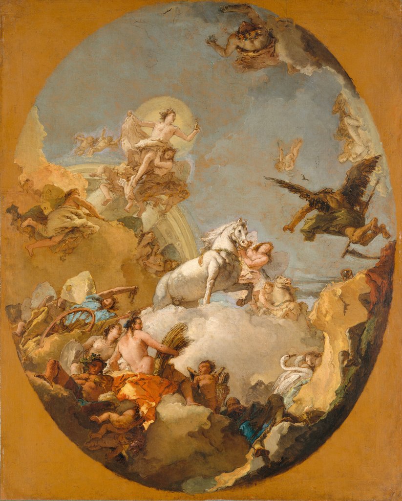 Detail of The Chariot of Aurora, 1760s by Giovanni Battista Tiepolo