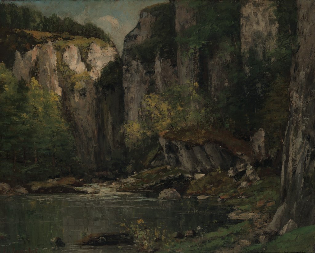 Detail of River and Rocks, 1873-77 by Gustave Courbet