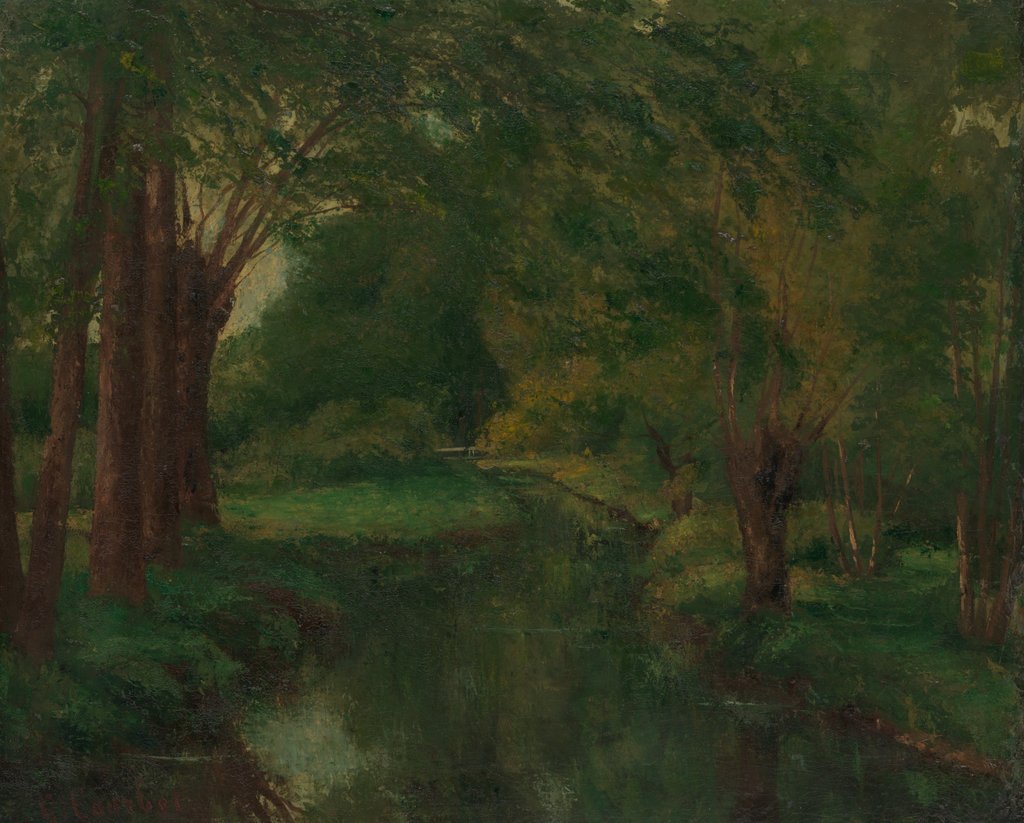 Detail of A Brook in a Clearing, probably 1862 by Gustave Courbet