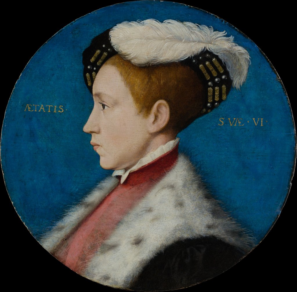 Detail of Edward VI, When Duke of Cornwall, ca. 1545; reworked 1547 or later by Workshop of Hans Holbein the Younger