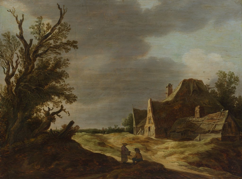 Detail of Sandy Road with a Farmhouse, 1627 by Jan van Goyen