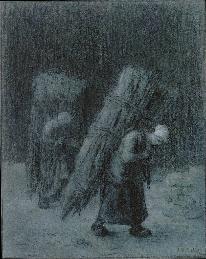 Detail of Women Carrying Faggots, ca. 1858 by Jean Francois Millet