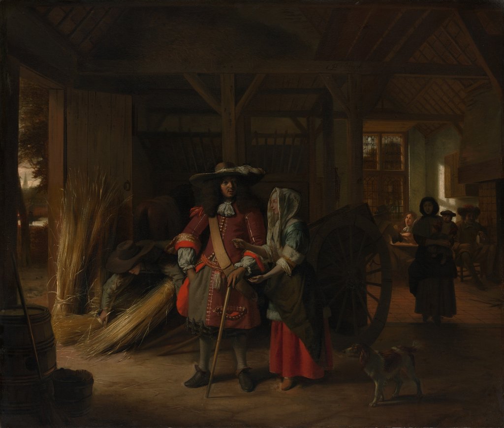 Detail of Paying the Hostess, ca. 1670 by Pieter de Hooch