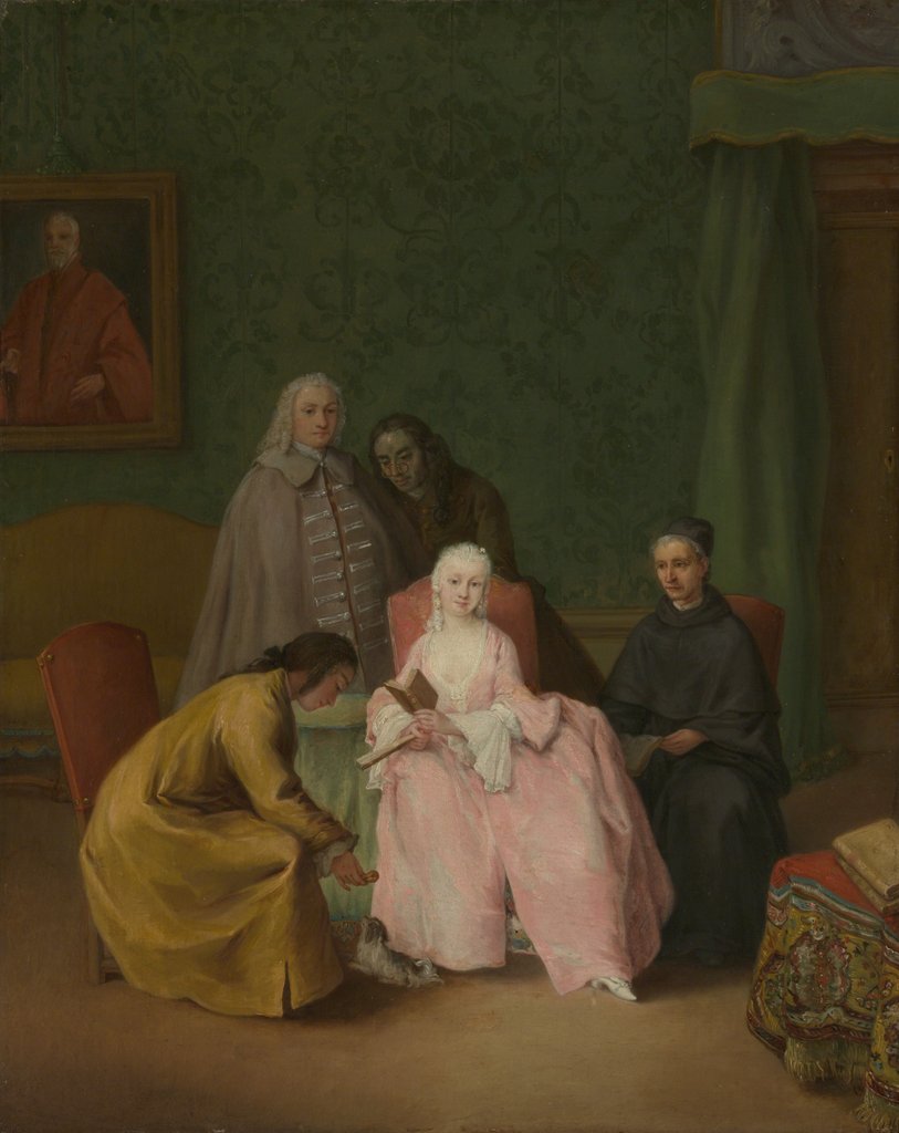 Detail of The Visit, 1746 by Pietro Longhi