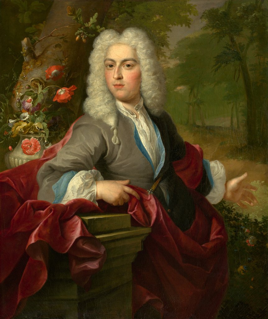 Detail of Portrait of a Man, ca. 1720 by Circle of Arnold Boonen