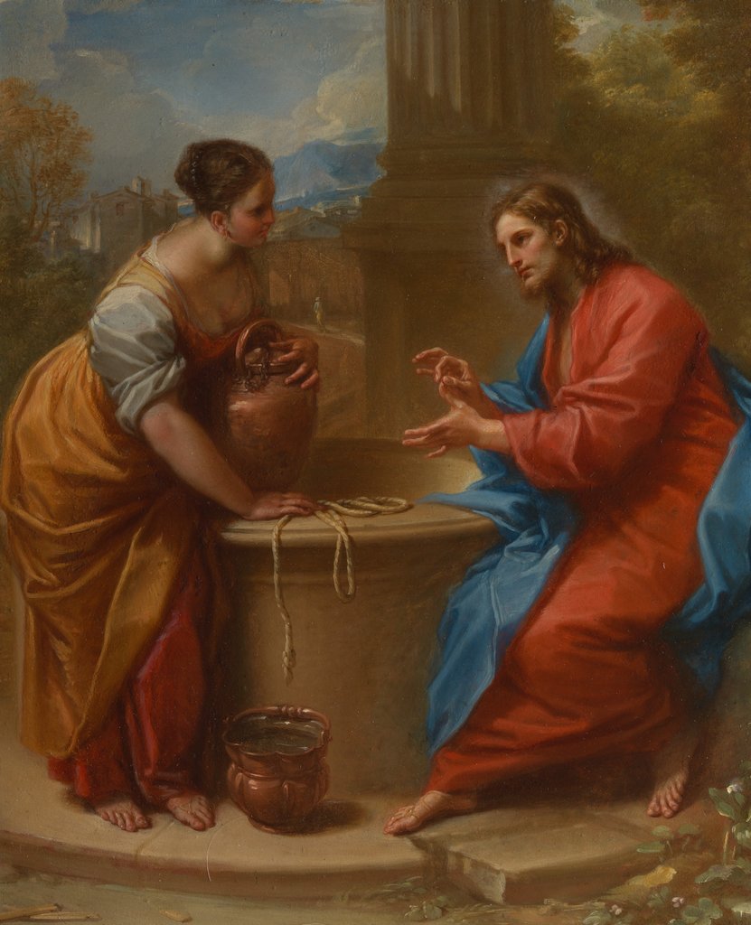 Detail of Christ and the Woman of Samaria, 1715-20 by Benedetto Luti