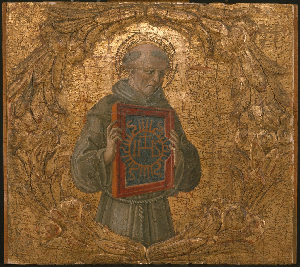 Saint Bernardino, possibly 1474 by Benvenuto di Giovanni