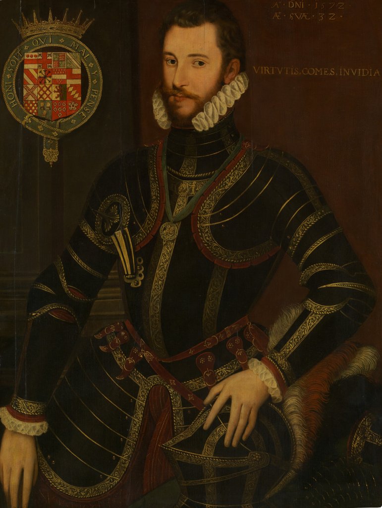 Detail of Portrait of Walter Devereux, First Earl of Essex, dated 1572 by British Painter