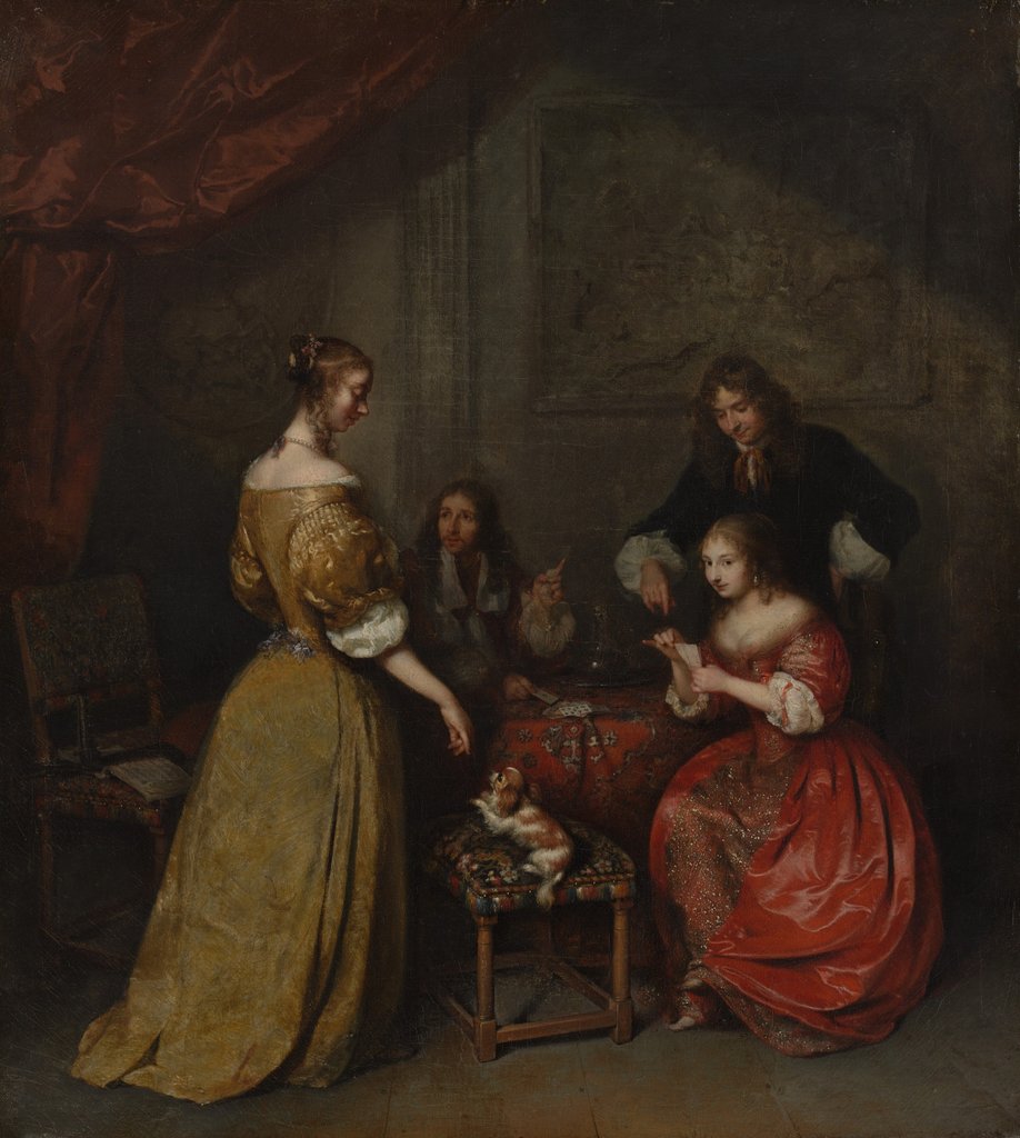 The Card Party, ca. 1665 by Gaspar Netscher