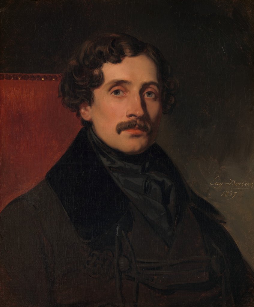 Detail of Louis-Félix Amiel, 1837 by Eugene Deveria